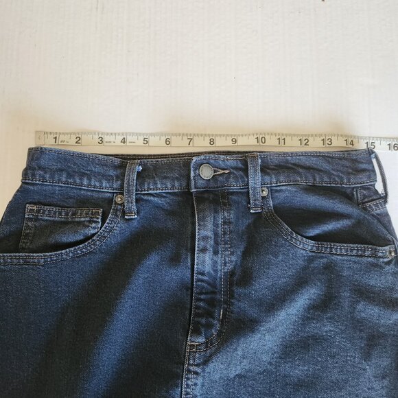 Universal Thread Women's Size 8 High-Rise Denim Pockets Midi Skirt Black Wash - Picture 12 of 14